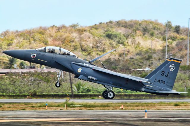 — — - F-15E landing on former Roosie NAS after a great demo.