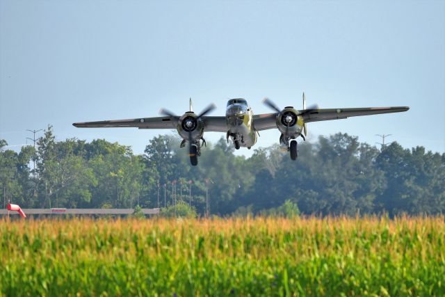 North American TB-25 Mitchell (N10V) - 08-29-21. What a beast. These B-25's are unbelievably loud with these Wright Cyclone engines. Just heart Pounding!