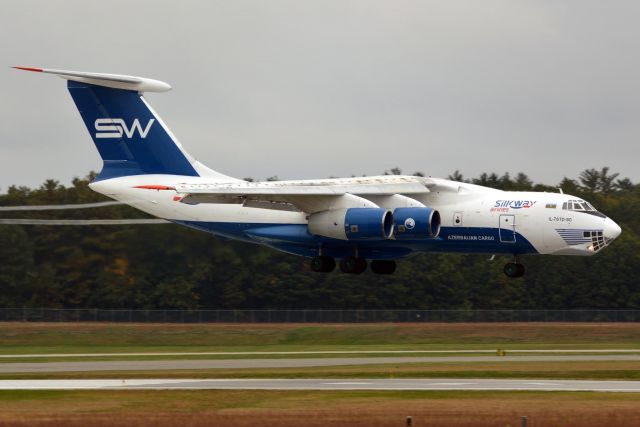 Ilyushin Il-76 (4KAZ101) - Silk way 9002 Heavy Arriving from Keflavik 