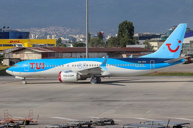 Boeing 737-800 (PH-TFO) - One of the stranded B737 MAX around the world spotted in Sofia.