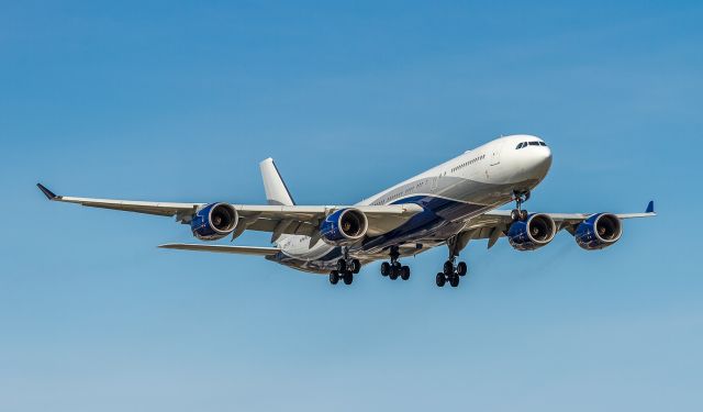 Airbus A340-500 (CS-TFX) - Sub for the usual Air France 772 due to the Air France pilots strike...