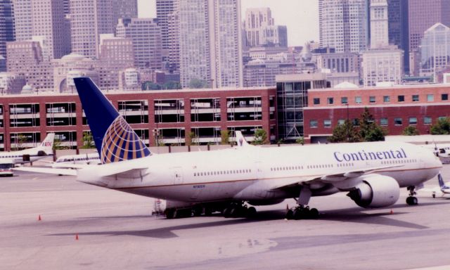 Boeing 777-200 (N78005) - From June 2000 - a mechanical diversion from EWR.  