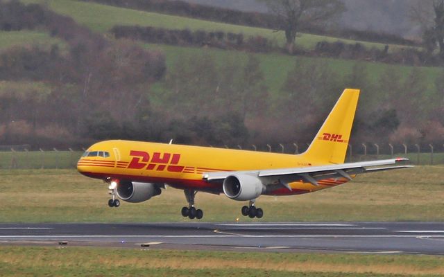 Boeing 757-200 (D-ALEQ) - dhl b757-2 d-aleq about to land at shannon 20/1/18.