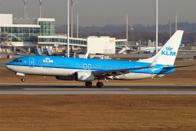 Boeing 737-800 (PH-BXH) - Boeing 737-8K2(WL), KLM, PH-BXH, EDDM Airport München Franz Josef Strauss, 19. Febr. 2019