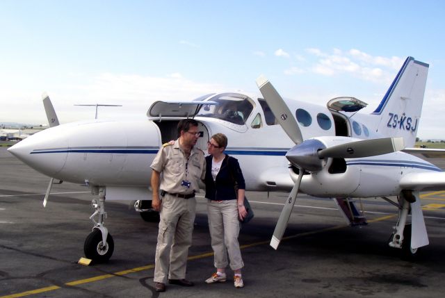 Cessna 421 (ZS-KSJ) - At Lanseria, South Africa.