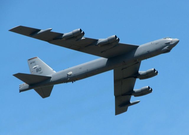 Boeing B-52 Stratofortress (61-0017) - Touch and go off Rwy 15 at Barksdale Air Force Base.