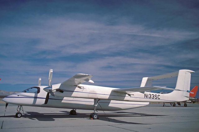 Experimental  (N133SC) - Scaled Composites Model 133-4.62 Advanced Technology Tactical Transport (ATTT) demonstrator N133SC on the Mojave Airport flightline on October 30, 1989. It was built in 1988 as a 68%-scale proof of concept vehicle.