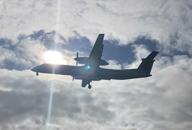 de Havilland Dash 8-300 — - Air Canada express Dash-8 400 arriving in Gander, NL