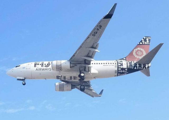 Boeing 737-700 (DQ-FJF) - My first EVER FIJI Airways 737-700 @ LAX! This was a ferry flight to Europe. Seen landing LAX 25L.