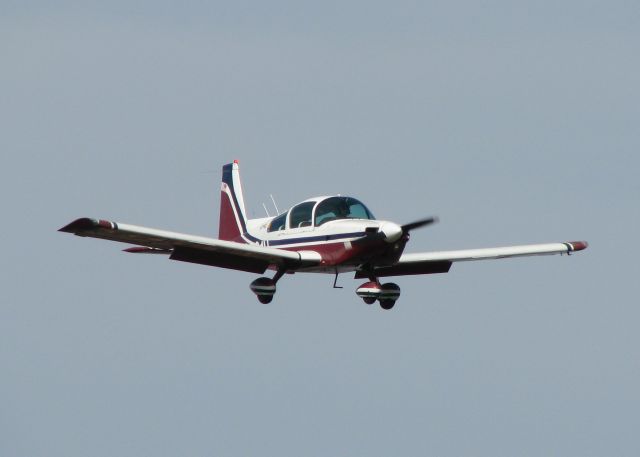 Grumman AA-5 Tiger (N9861U) - Landing on runway 14 at the Downtown Shreveport airport.