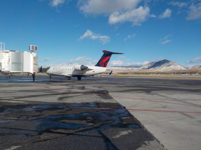 Canadair Regional Jet CRJ-200 (N926EV) - About to depart to SLC.br /br /Photo taken on Nov 5 2022 at 11:50 MDT