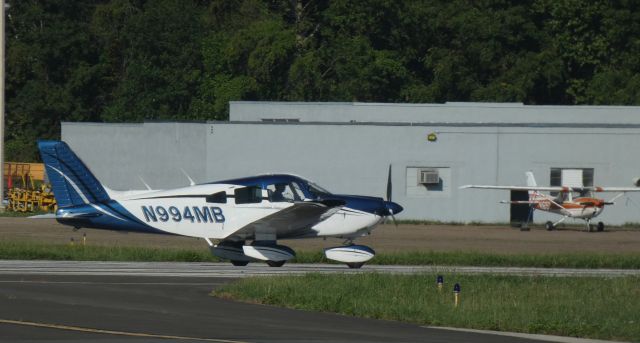 Piper Cherokee Arrow (N994MB) - Heading for departure is this 1985 Piper Cherokee Arrow III PA-28-181 in the Summer of 2020.