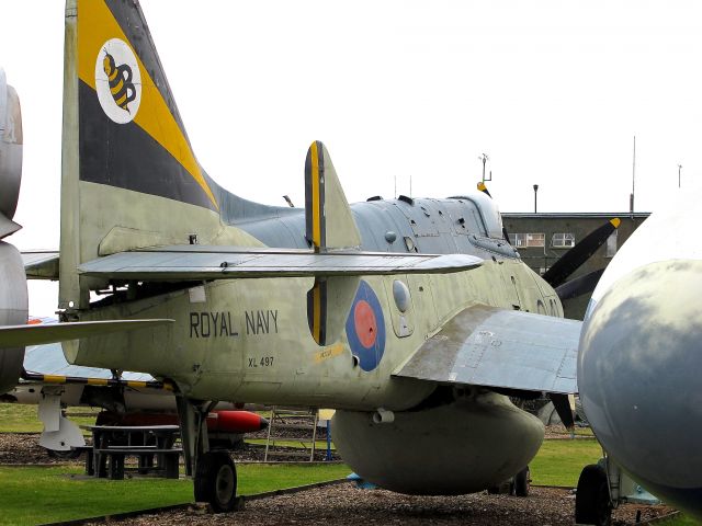 FAIREY Gannet (041) - Fairey Gannet AEW, formerly of 849 Squadron, British Fleet Air Arm, wasting away at the Dumfries and Galloway Aviation Museum in Southern Scotland.  Image captured in February, 2011