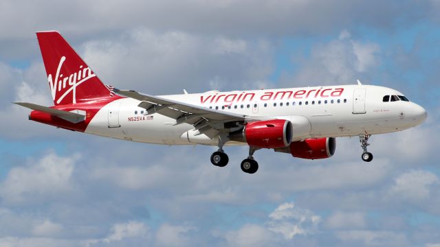 Airbus A319 (N525VA) - 06.10.2013 Landing at Fort Lauderdale International