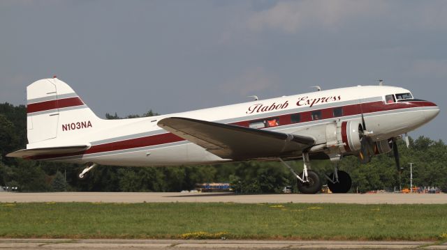 Douglas DC-3 (N103NA) - DC-3 "Flabob Express" holds for takeoff during the Warbirds of America show