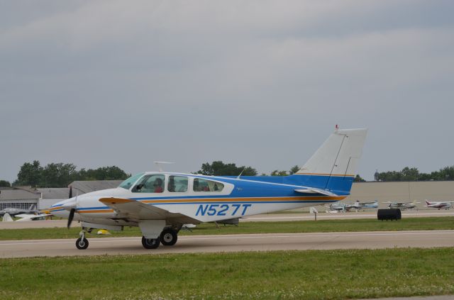 Beechcraft 55 Baron (N527T) - Bonanza Mass Arrival at Oshkosh AirVenture 2014.