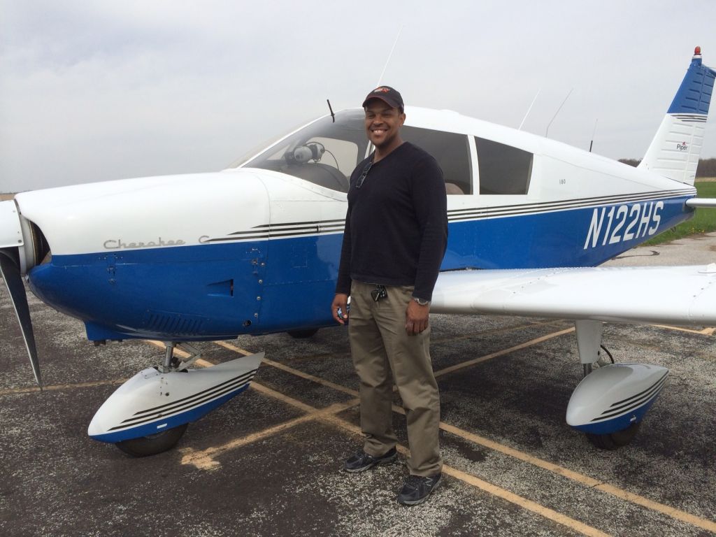 Piper Cherokee (N122HS) - Just landed at 3K6 after successfully completing the check ride to get my private pilot certificate