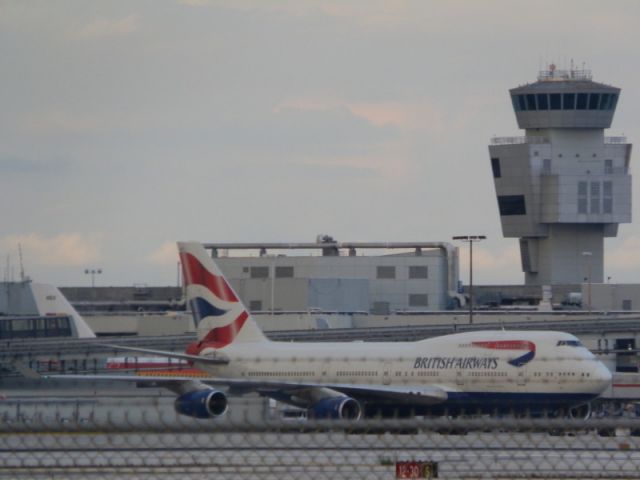 Boeing 747-400 (G-BNLP) - Late afternoon.Pushback to London!