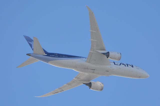 Boeing 787-8 (CC-BBC) - Flight LA800 from Sydney over One Tree Hill Auckland on normal approach to Auckland Airport