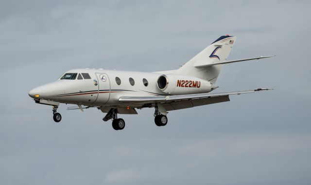 Dassault Falcon 10 (N222MU) - Nice Falcon 10 arriving into KCAE