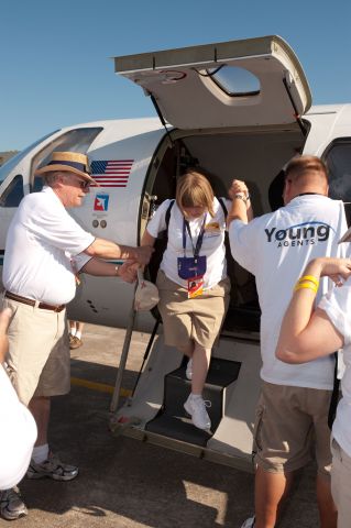 CSOA — - Cessna Special Olympics Airlift 2010 - http://flightaware.com/airlift/ - Airlift and Athletes arriving in Lincoln, Nebrasks on July 17, 2010.  Photos Courtesy Cessna Aircraft Company