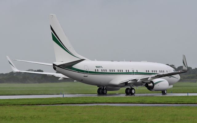 Boeing 737-700 (N50TC) - n50tc b737-7 bbj taxiing for dep from shannon 3/8/16.