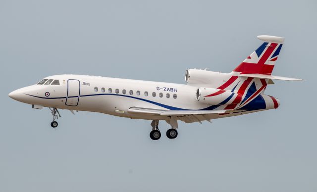 Dassault Falcon 900 (G-ZABH) - G-ZABH of Centerline AV training at Jersey airport