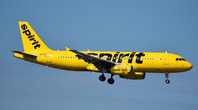 Airbus A320 (N603NK) - The Taxi of the Air on final at ATL, 10/14/18.