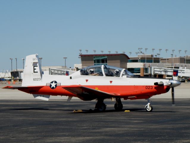 Raytheon Texan 2 (16-6023) - A T-6B from Training Air Wing 5 at NAS Whiting Field after a brief refueling stop at TAC Air, the FBO at Blue Grass Airport (KLEX)...