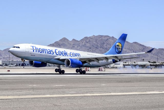 Airbus A330-200 (G-OMYT) - G-OMYT Thomas Cook Airlines Airbus A330-243 (cn 301)br /br /McCarran International Airport (KLAS)br /Las Vegas, Nevadabr /TDelCorobr /May 29, 2013