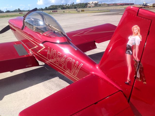 Vans RV-8 (N954CT) - Awesome tail art babe on this RV8...she's got her leather flying jacket....will you take her up or a ride?