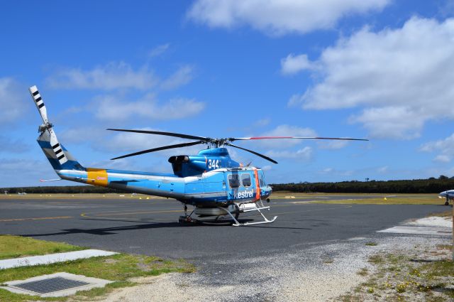 Bell 412 (VH-KAC) - Kestrel Aviation Bell 412 at Flinders Island, Feb 2019