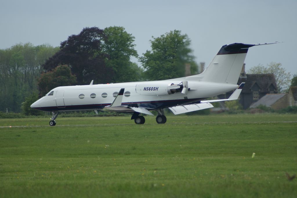 Gulfstream Aerospace Gulfstream 3 (N560SH) - Arriving at Oxford (Kidlington) airport from Deauville / LFRG