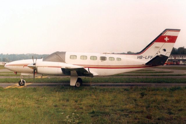 Cessna Conquest 2 (HB-LFF) - Seen here on 2-Aug-89.br /br /Exported to USA 3-Mar-97 as N477B.
