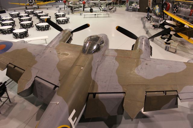 De Havilland Mosquito — - EAA Museum RAF Mosquito before a Banquet.