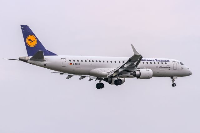 D-AECH — - D-AECH Lufthansa CityLine Embraer ERJ-190LR (ERJ-190-100 LR) @ Frankfurt - Rhein-Main International (FRA / EDDF) / 27.11.2014