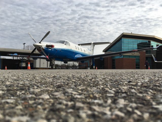 Pilatus PC-12 (N391AF) - PlaneSense PC-12 visiting Purdue for education and job recruiting. 