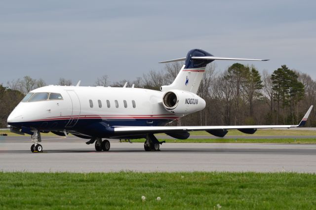 Bombardier Challenger 300 (N307JW) - LAWRENCE G FINCH at KJQF - 3/14/20