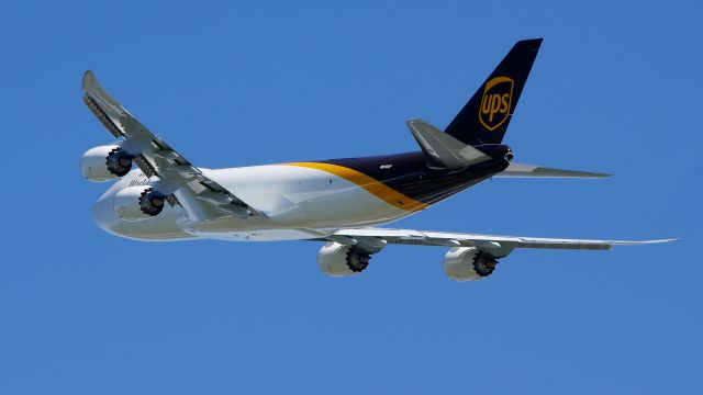 BOEING 747-8 (N615UP) - UPS9105 on rotation from Rwy 34L for delivery to KSDF on 4.30.19. (ln 1553 / cn 64261).