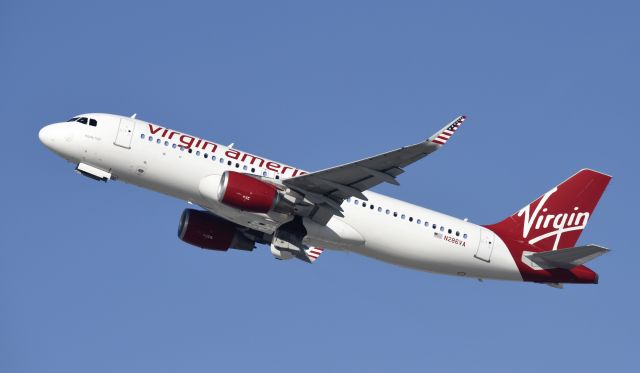 Airbus A320 (N286VA) - Departing LAX