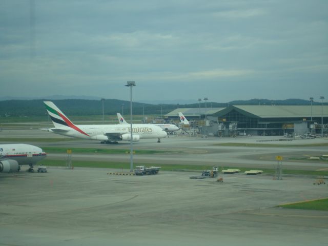 Airbus A380-800 — - TAKEN FROM THE KLIA VIEWING GALLERY.