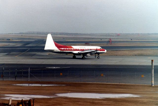 CONVAIR CV-340 Convairliner (N73121) - Golden Gate Airlines - Convair 340-31 C/N 35 - N73121 - at San Francisco - 1980-Dec-24.