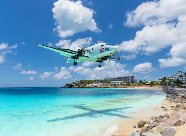 Beechcraft 1900 (PJ-EZY) - EZAir inbound for landing at St Maarten everyone is welcome back to our shore's of wonderful sun sea and lots of fun!