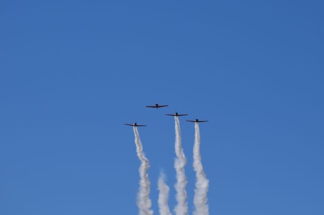 North American T-6 Texan — - Missing Man Formation Performed by Aeroshell Team at Vero Beach Airshow 25JUN16