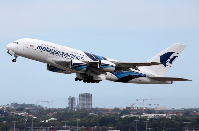 Airbus A380-800 (9M-MNE) - Climbing From Rwy 34L