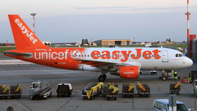 Airbus A319 (G-EZIO) - UNICEF