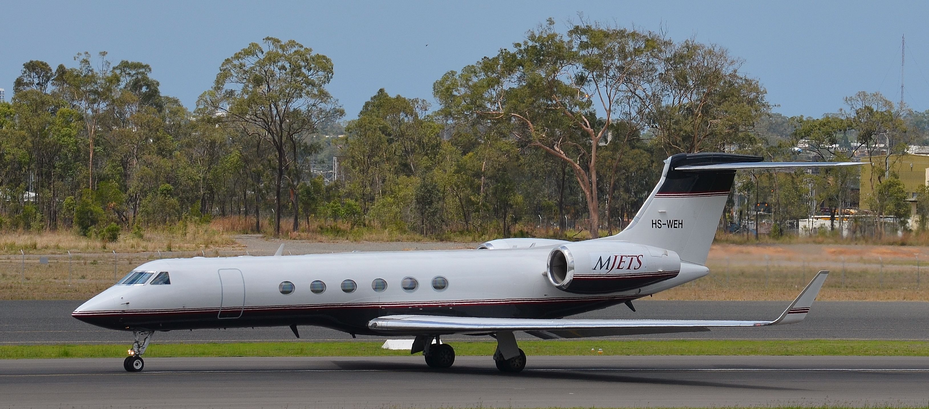 Gulfstream Aerospace Gulfstream V (HS-WEH) - This was taken in Gladstone, Queensland, Australia on the 30th November 2013. Came in from Townsville after arriving the night before from Thailand. Stayed 3 hours before departing for Newcastle. NSW.