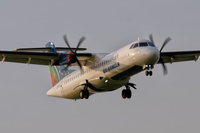 Aerospatiale ATR-72-600 (S2-AKO) - 2nd September, 2024: Flight BS 110 from Chottogram's Shah Amanot International Airport is on final approach to runway 14 at Dhaka's Zia International Airport. 
