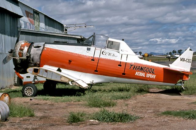 Cessna Skylane (VH-CEG) - COMMONWEALTH C.A.C 28B CERES - REG : VH-CEG - TAMWORTH NSW. AUSTRALIA - YSTW 13/3/1982 35MM SLIDE CONVERSION USING A LIGHTBOX AND A NIKON L810 DIGITAL CAMERA IN THE MACRO MODE.