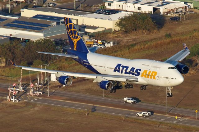 Boeing 747-400 (N464MC) - Air to Air taken from a helicopter